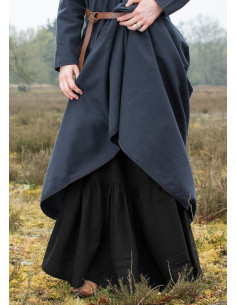 Gonna medievale lunga in cotone, colore nero 2