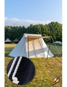 Tenda medievale nera per guerrieri, 3 x 5 metri.... 2