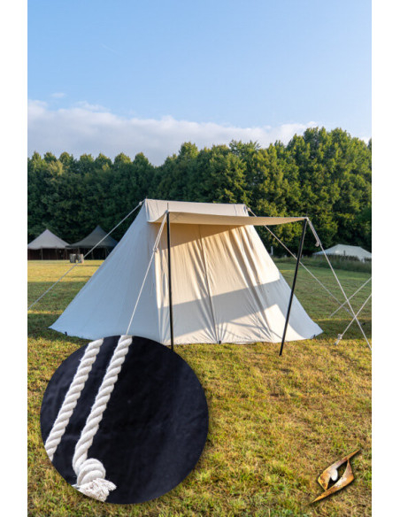 Tenda medievale nera per guerrieri, 4...