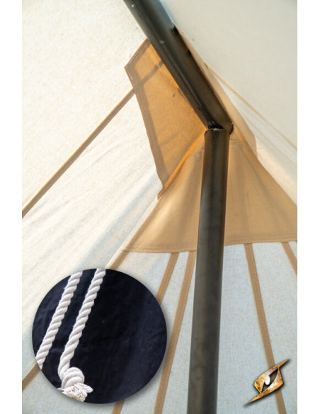 Tenda medievale nera per guerrieri, 4...