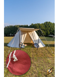Tenda rossa medievale per guerrieri, 4 x 6 metri....