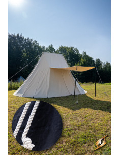 Tenda medievale nera per guerrieri, 5 x 7 metri.... 2