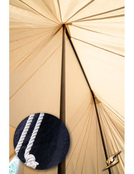 Tenda medievale nera per guerrieri, 5...