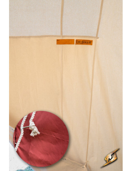 Tenda rossa medievale per guerrieri,...