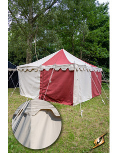 Tenda tendone medievale, naturale 4 x 4 metri (Versione...