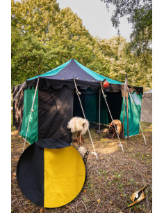 Tenda tendone medievale, nero-giallo 4 x 4 metri... 2