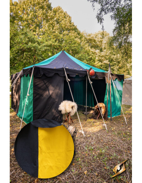 Tenda tendone medievale, nero-giallo... Tenda tendone medievale, nero-giallo...