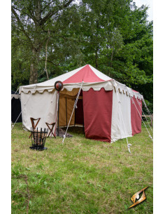 Tenda per tendoni medievale, rosso naturale 4 x 4 metri... 2