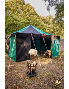 Tenda per tendoni medievale, nero-verde 4 x 4 metri... 2
