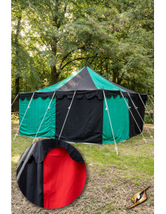 Tenda tendone medievale, nero-rosso 4 x 4 metri (versione...
