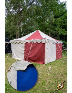 Tenda per tendoni medievale, blu naturale 4 x 4 metri...