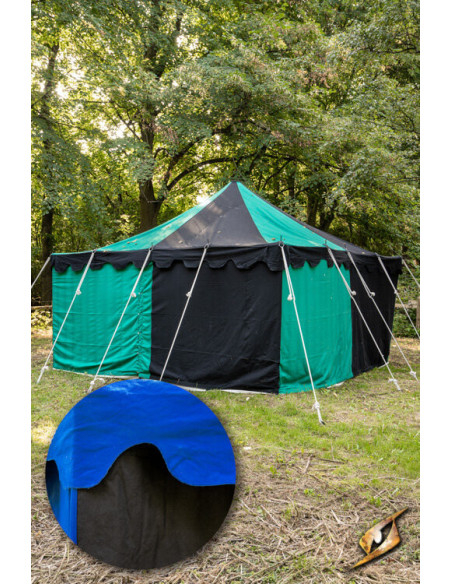 Tenda per tendoni medievale, nero-blu...