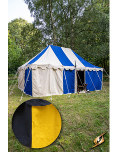Tenda tendone medievale, nero-giallo 4 x 6 metri....