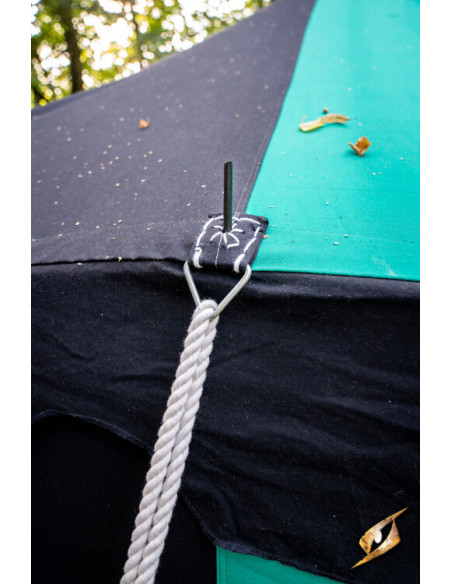 Tenda tendone medievale, nero-verde 4...