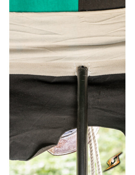 Tenda tendone medievale, nero-verde 4...