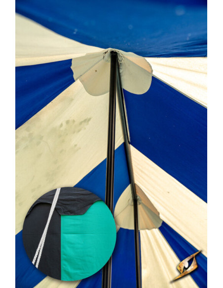 Tenda tendone medievale, nero-verde 4...