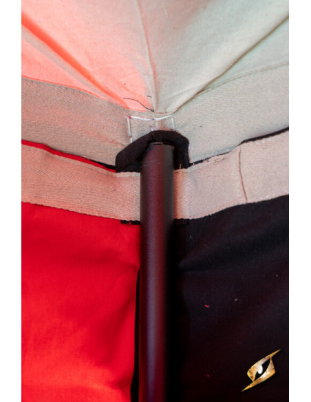 Tenda tendone medievale, nero-rosso 4...