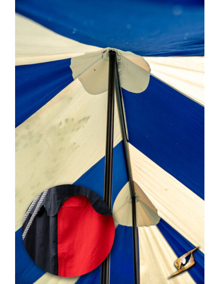 Tenda tendone medievale, nero-rosso 4...