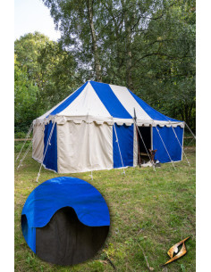 Tenda tendone medievale, nero-blu 4 x 6 metri. (Versione...
