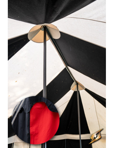 Tenda tendone medievale, nero-rosso 5... Tenda tendone medievale, nero-rosso 5...