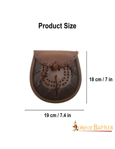 Marsupio medievale in pelle con...