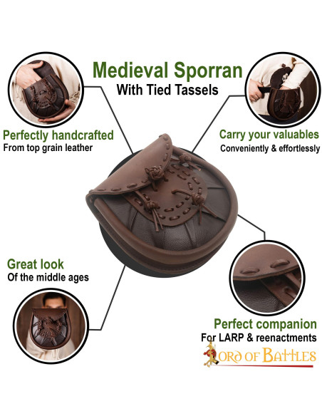 Marsupio medievale in pelle con...