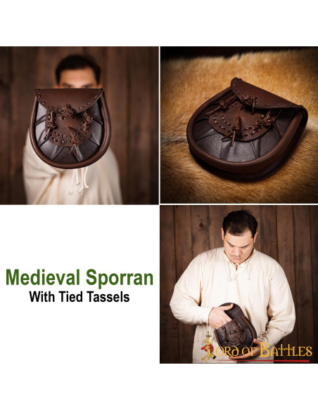 Marsupio medievale in pelle con...