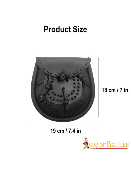 Marsupio medievale in pelle con...