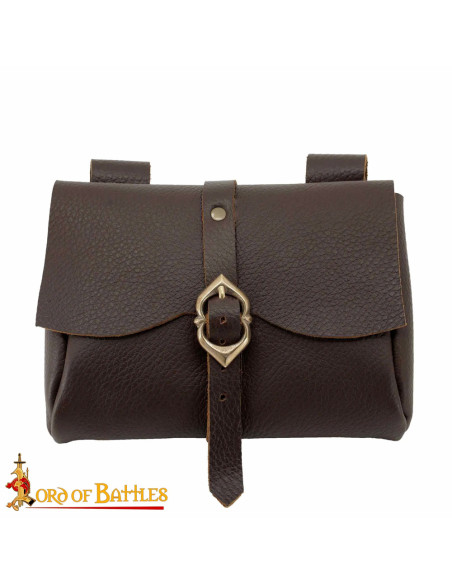 Borsa a tracolla medievale, vera pelle