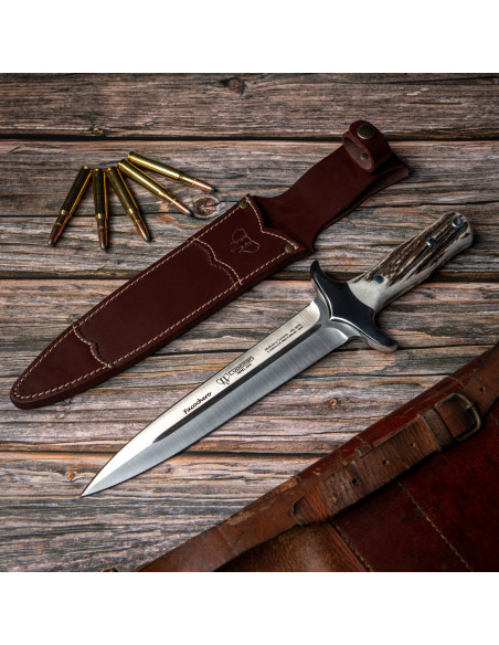 Coltello da caccia di finitura, corno...