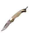 Terzo coltello in miniatura modello N89-4, manico in acciaio (7,10 cm.)