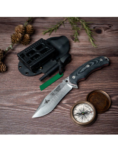 Coltello Cudeman micarta nera Kydex