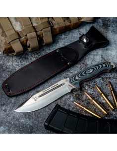 Coltello da sopravvivenza Spartan micarta nero