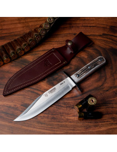 Coltello da caccia Bowie manico in corno di cervo (33 cm.)