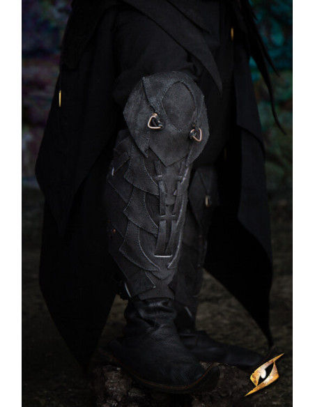 Schinieri in pelle Shadow Warrior, neri