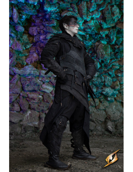 Schinieri in pelle Shadow Warrior, neri