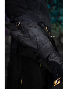 Bracciali in pelle scamosciata Shadow Warrior, neri 2