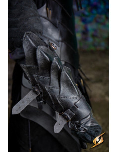 Bracciali in pelle del Guerriero Ombra, neri 2