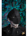 Maschera da assassino in pelle scamosciata, nera