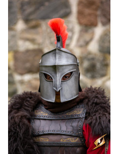 Elmo corinzio con pennacchio, finitura scura 2