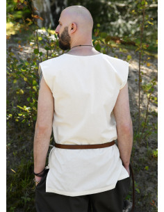 Túnica medieval senza maniche modello Clement, bianco... 2