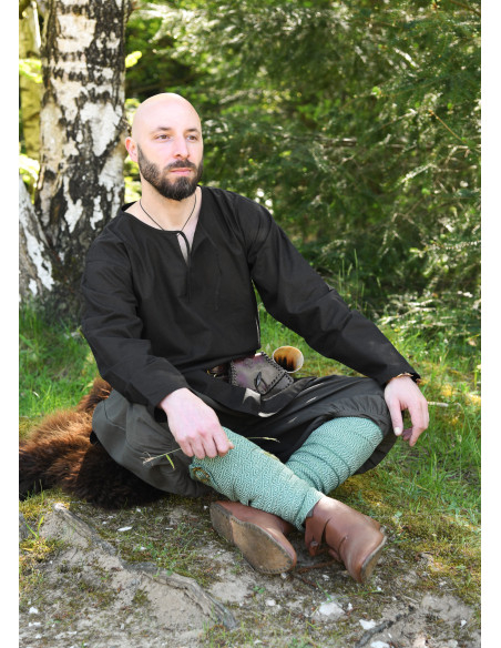 Tunica medievale nera a maniche...