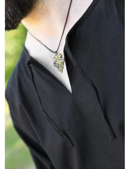 Tunica medievale nera a maniche...