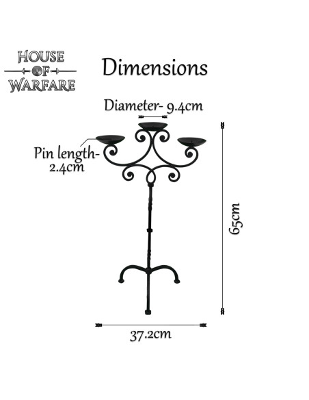 Candelabro medievale forgiato a mano
