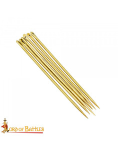Confezione da 5 aghi medievali in ottone massiccio (4 cm.) 2