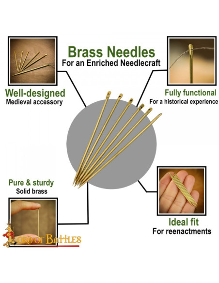 Confezione da 5 aghi medievali in...