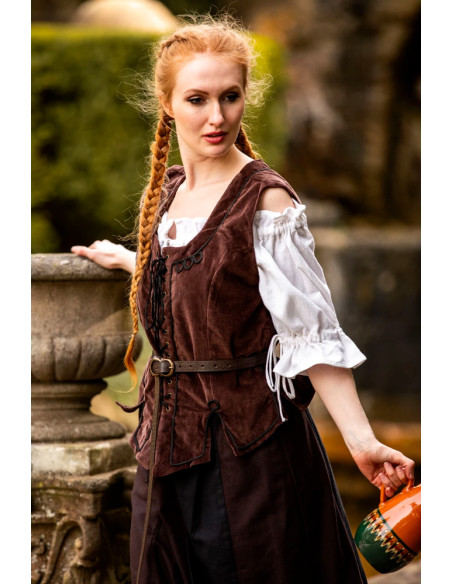 corpetto medievale marrone