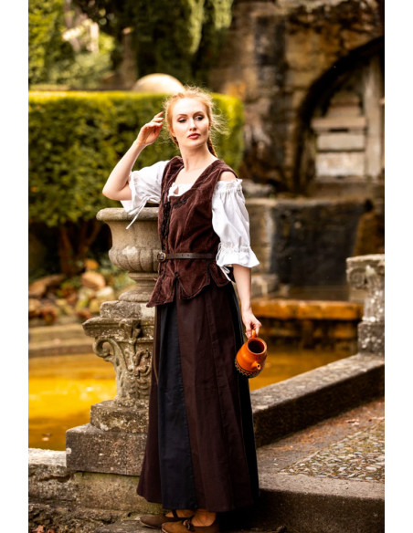 corpetto medievale marrone