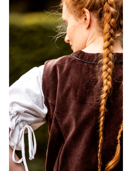 corpetto medievale marrone