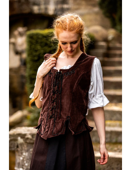 corpetto medievale marrone